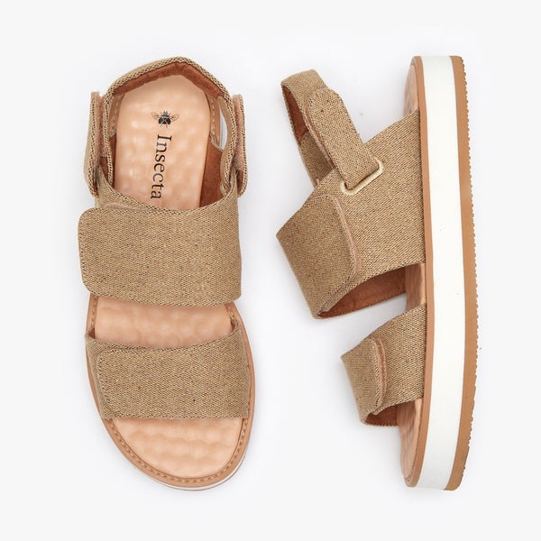 Mono Beige Strap Sandal