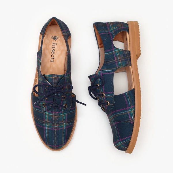 Tartan Cutout Oxford - Insecta Shoes