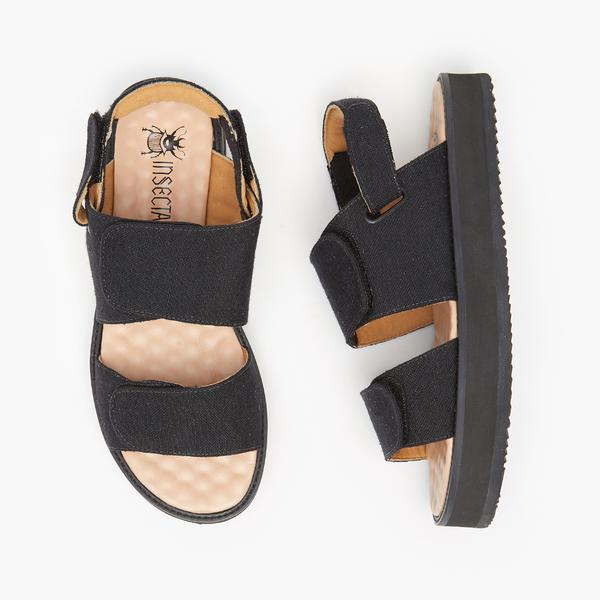 Mono Black Strap Sandal - Insecta Shoes