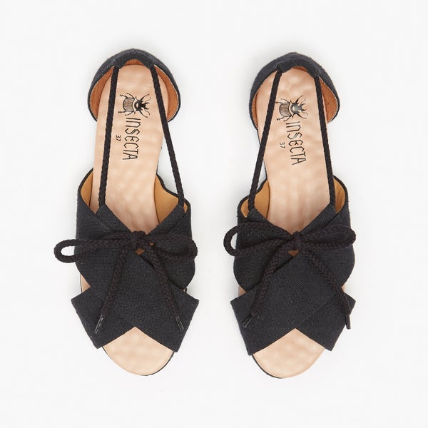 Mono Black Sandal - Insecta Shoes